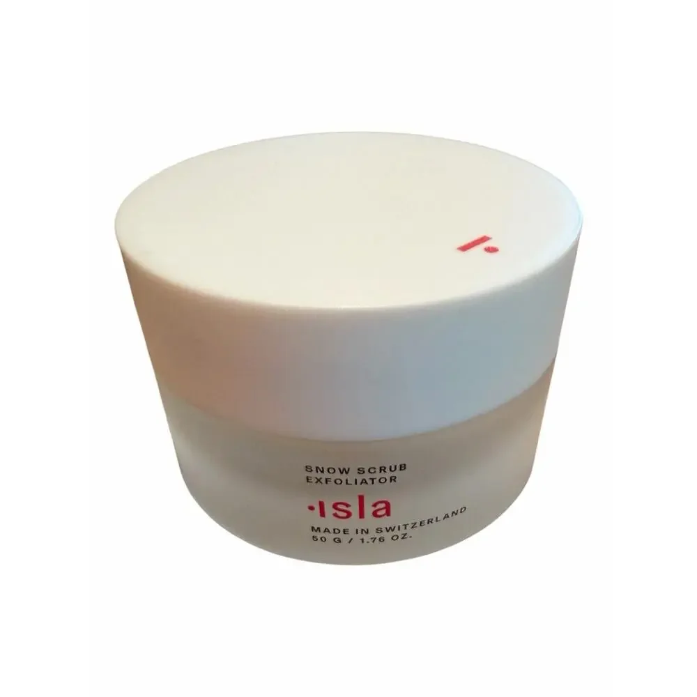 ISLA Snow Scrub Face Exfoliator 1.76 oz w/Spatula Lux Skincare Switzerland NIB